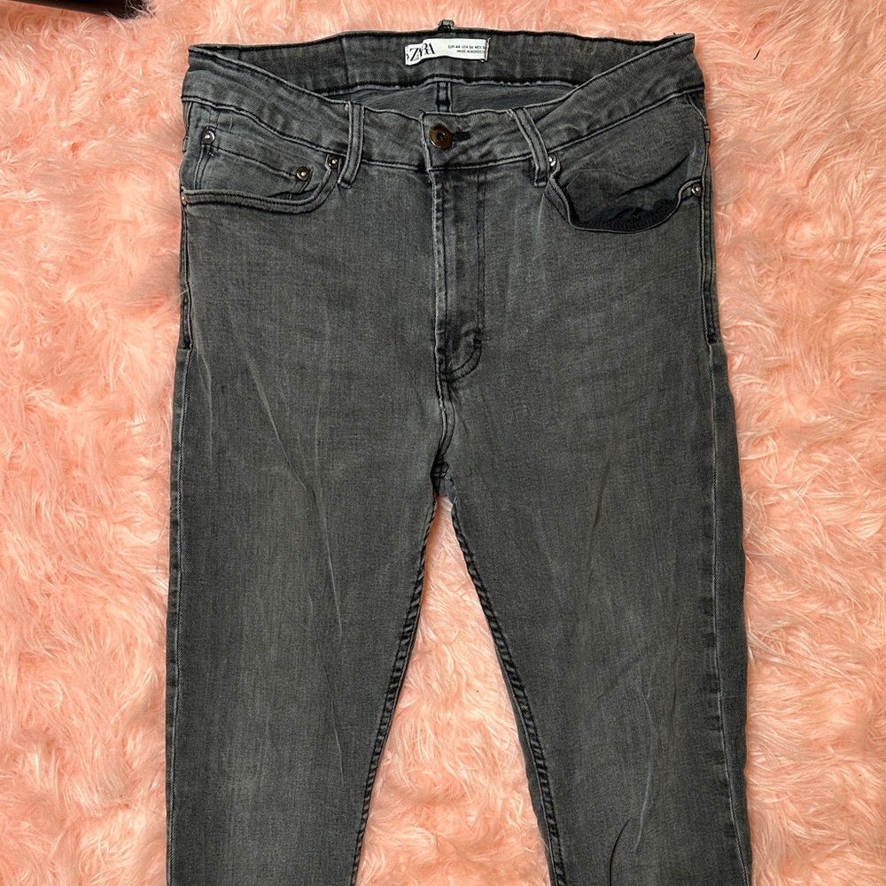 Zara Men's Charcoal Slim Jeans